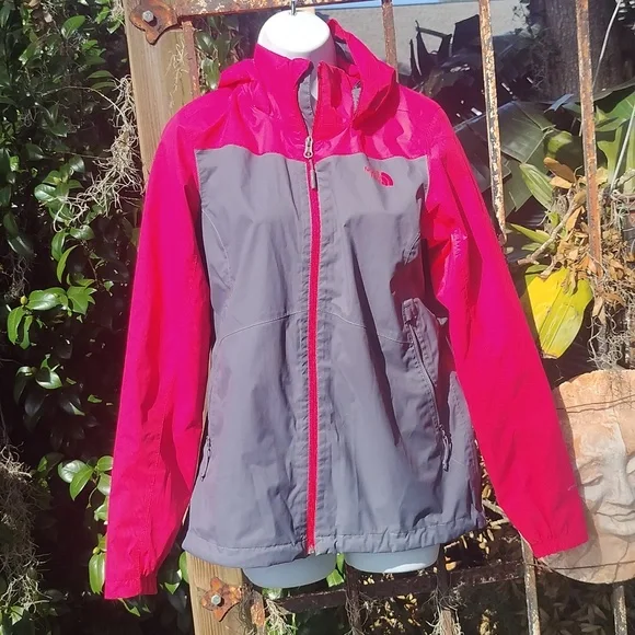 The North face women's pink, gray, hoodie jacket medium - Picture 6 of 7